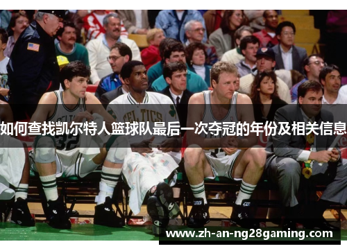 如何查找凯尔特人篮球队最后一次夺冠的年份及相关信息