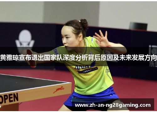 黄雅琼宣布退出国家队深度分析背后原因及未来发展方向